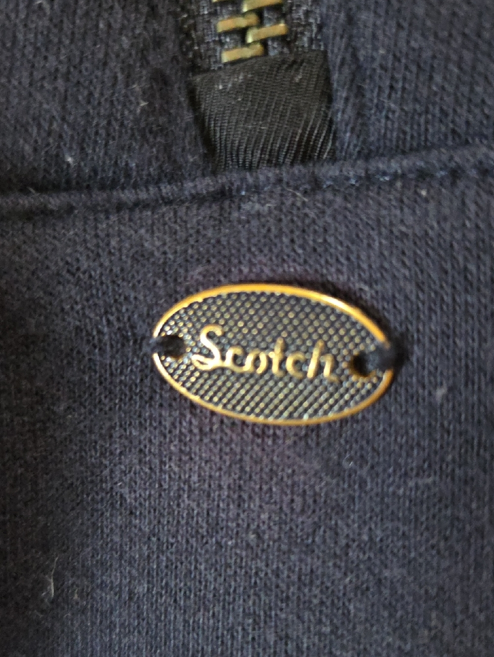 Scotch & Soda Bomber Jacket M Navy Quilted Sleeve Zip Up Unisex Streetwear - Picture 6 of 8